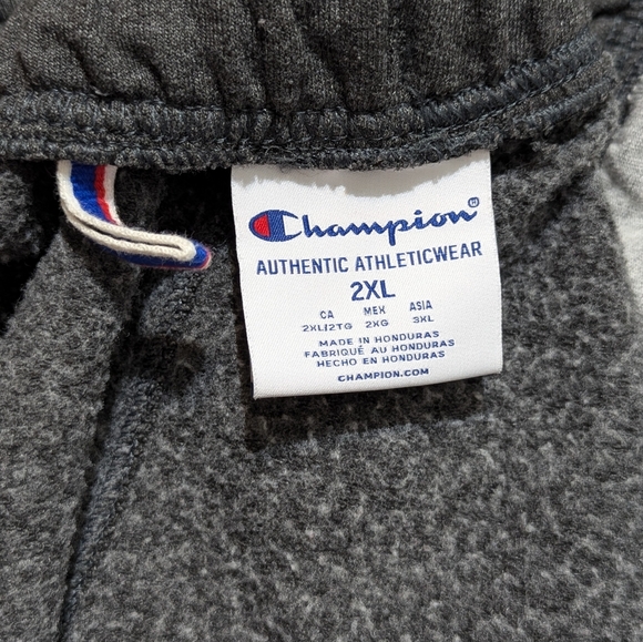 Champion Men's 2XL Dark Heather-Gray Fleece Tapered & Cuffed Sweatpants Joggers - Picture 11 of 14
